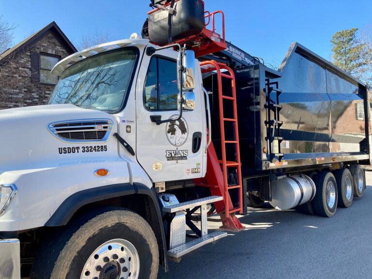 Evans Tree Service Boom Truck in Birmingham